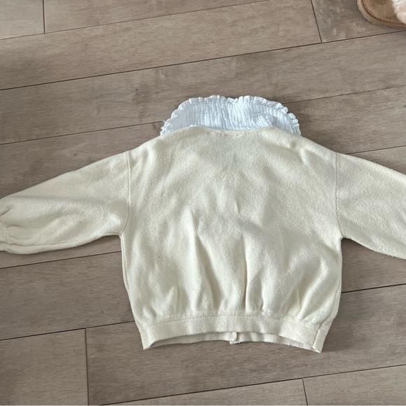 Zara Baby Girl Toddler Knit Cardigan with Peter Pan Collar - Picture 4 of 6